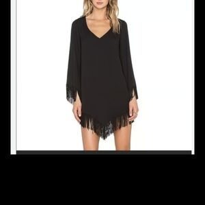 Show Me Your Mumu Rodeo Dress Black Crisp Size M Fringe